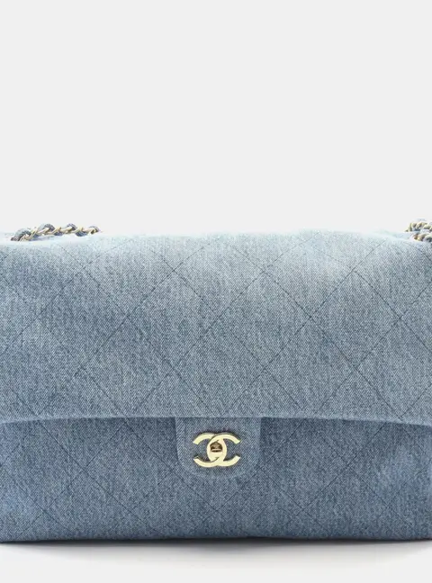 Chanel Souplissimo Maxi Blue Denim Flap Bag