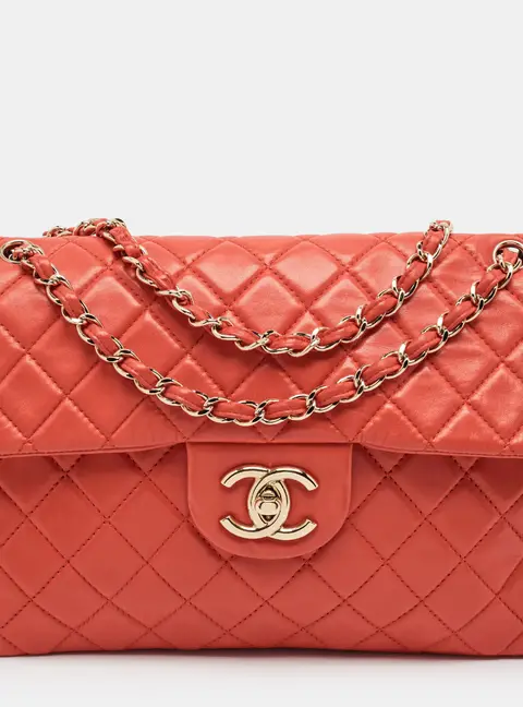 Chanel Classic Maxi Jumbo XL Red Quilted Leather Flap Bag