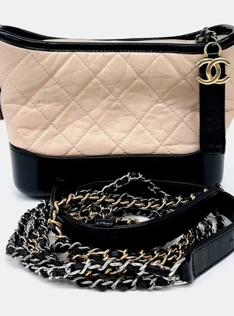Chanel Multicolor Leather Gabrielle Hobo Bag Small