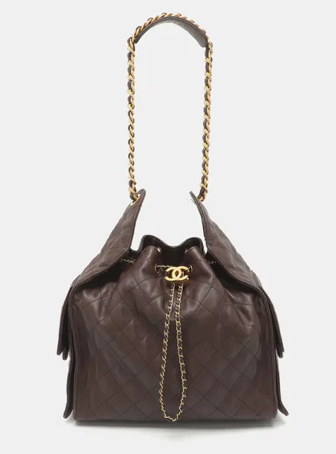 Chanel 25 Medium Burgundy Caviar Leather Shoulder Bag