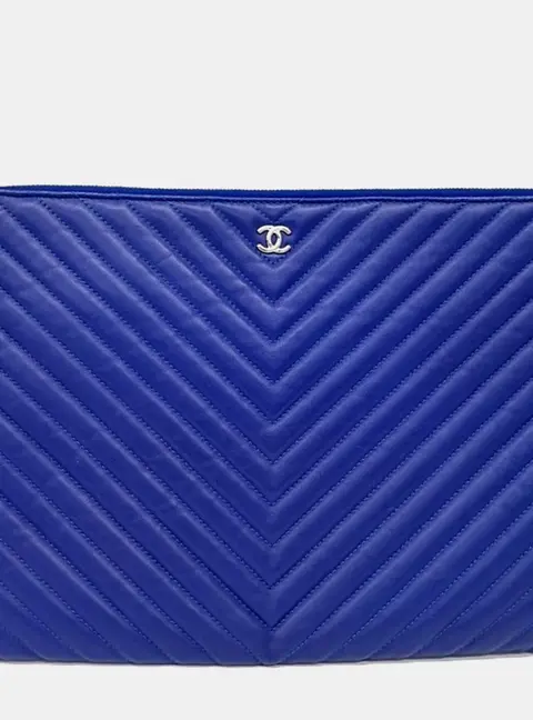 Chanel Chevron Clutch Large