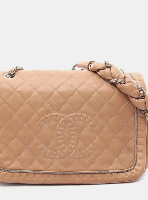Chanel Paris -Byzance Istanbul Flap Beige Calfskin Leather Shoulder Bag