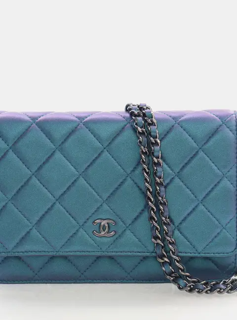 Chanel Iridescent Classic Wallet On Chain Multicolor Lambskin Leather Wallet Bag