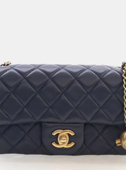 Chanel Mini Pearl Crush Lambskin Leather Shoulder Bag