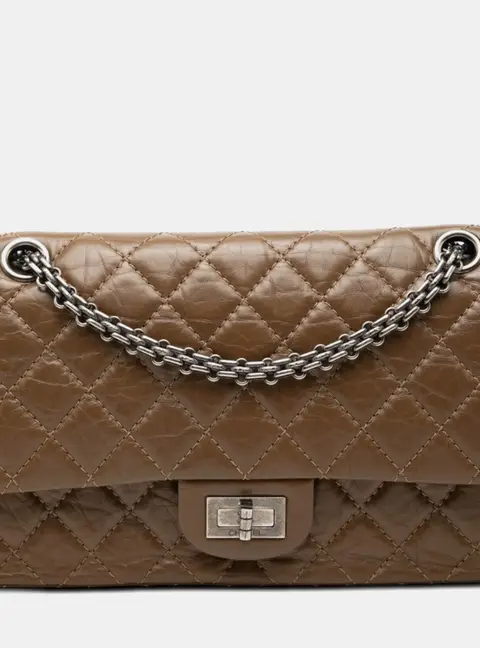 Chanel Reissue 2.55 225 Black Quilted Aged Calfskin Flap Bag
