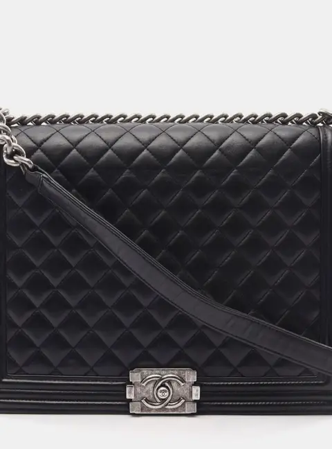Chanel Classic  Single Flap Black  Leather Shoulder Bag