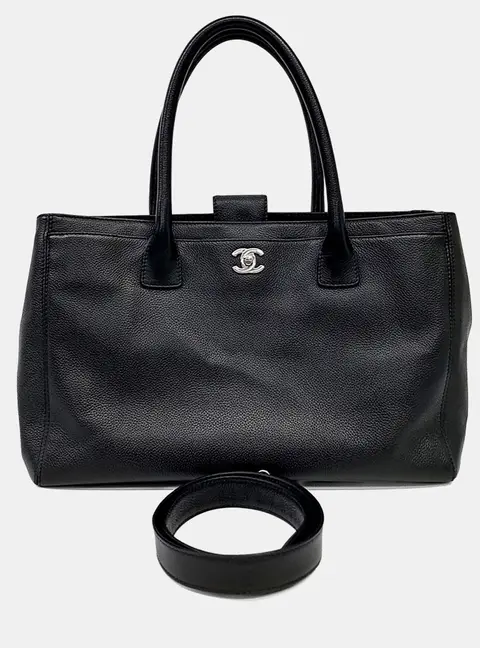Chanel Surf Grand Black Caviar Leather Tote Bag