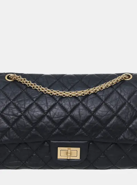 Chanel Black Leather Large 227 Reissue Flap Bag