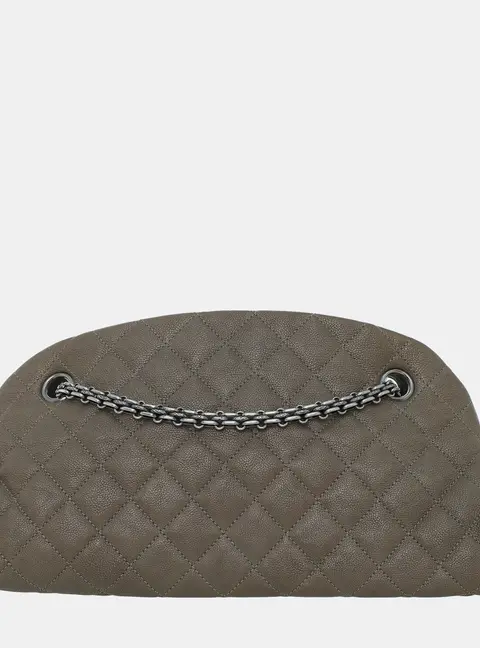 Chanel Grey Caviar Mademoiselle Bowling Bag