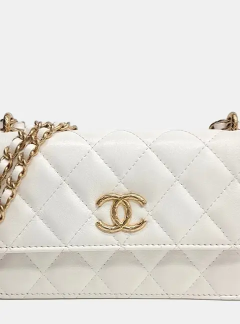 Chanel Lambskin Phone Holder Shoulder and Crossbody Bag