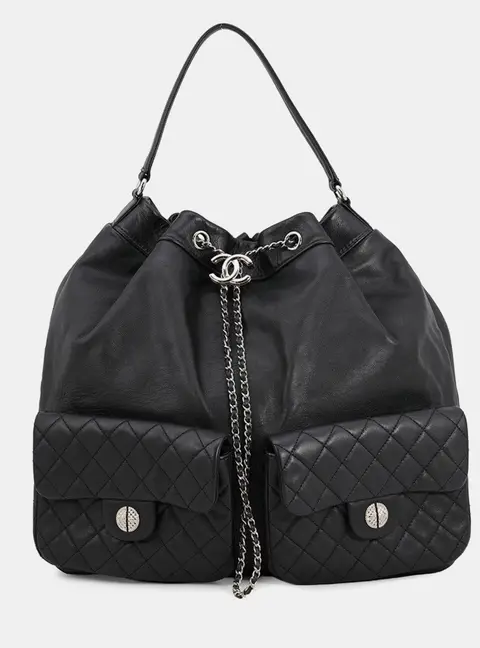 Chanel Matelasse Backpack Black Lambskin