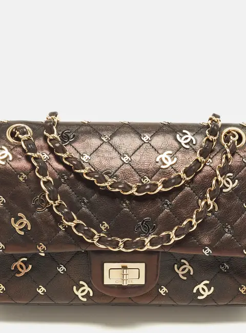 Chanel Reissue 2.55 CC Punk 224 Black Quilted Leather Bag