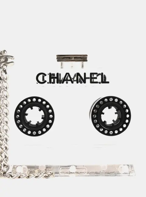 Chanel Cassette Tape One Size Clear Acrylic Minaudiere Clutch Bag