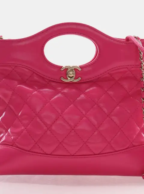 Chanel 31 Large Pink Glazed Calfskin Shopping Bag