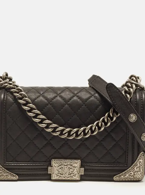 Chanel Paris Dallas Boy Flap Medium Quilted Leather Bag