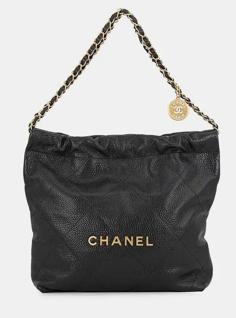 Chanel Chanel22 Chain shoulder Bag Black Caviar Leather Size Small