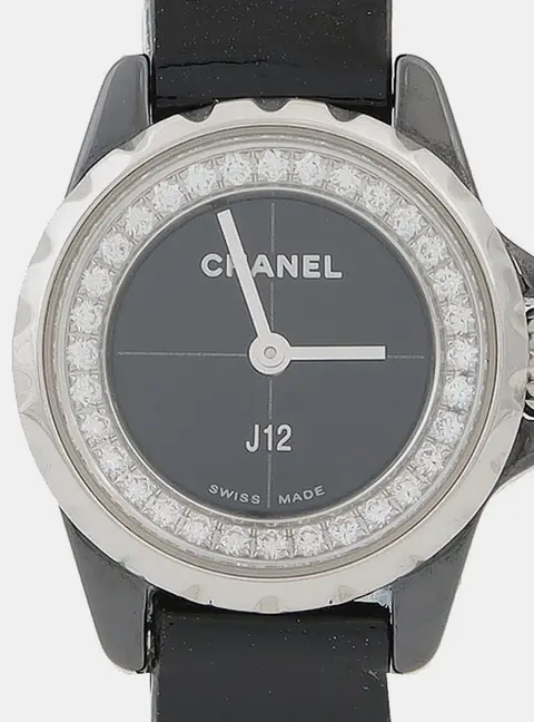 Chanel J12 H4663 Quartz Ceramic Diamond Women's Wristwatch 20mm