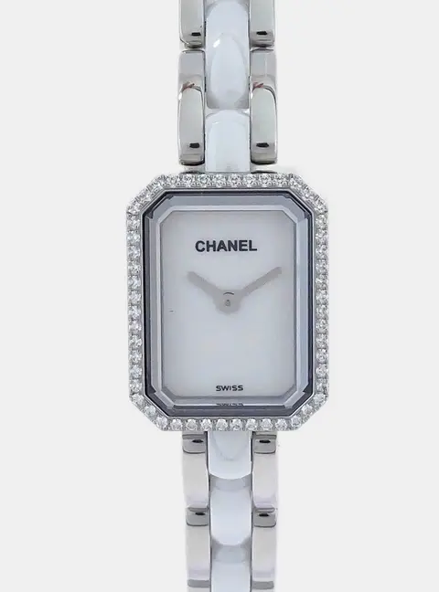 Chanel Premiere H2132 White Stainless Steel, Diamond, Ceramic Quartz Women's Wristwatch 15mm