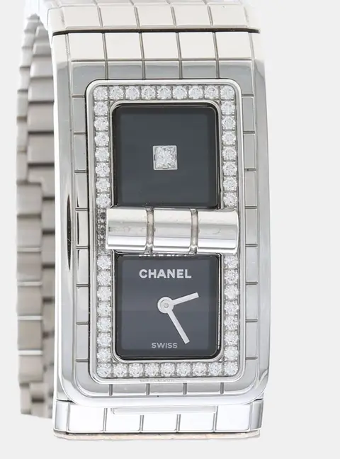 Chanel Code Coco Black Steel Quartz Women's Wristwatch 22mm