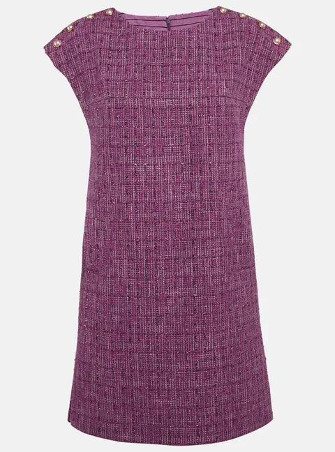 Chanel Purple Fantasy Tweed Mini Tunic Dress M