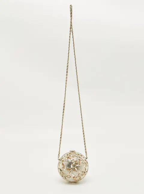 Chanel Gold Crystals and Gold Tone Metal Clutches