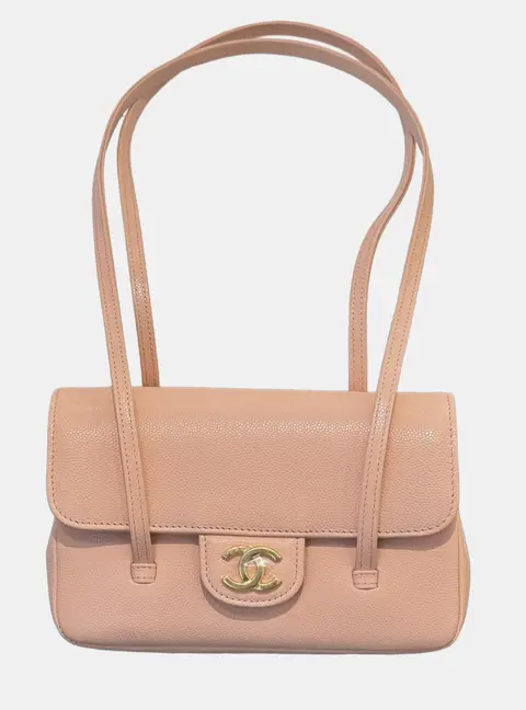 Chanel Preppy Coco Mini Small Pink Grained Calfskin Leather Shoulder Bag
