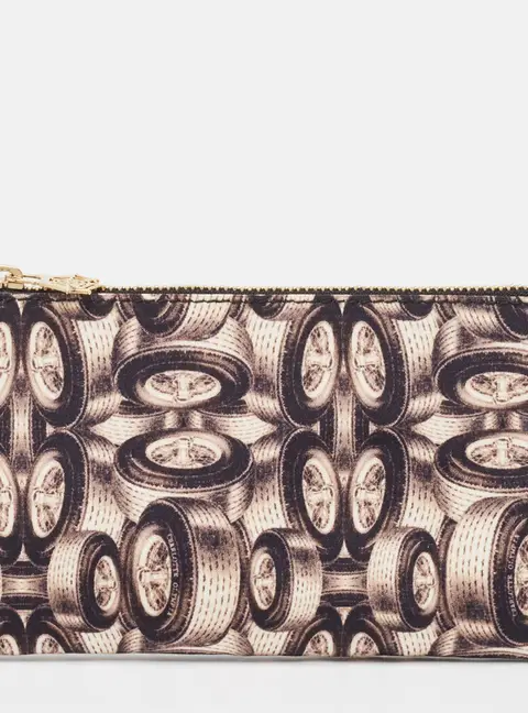 Charlotte Olympia Multicolor Printed Fabric Zip Pouch