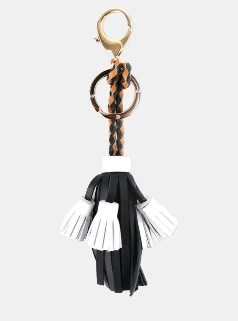 Charriol Palais Royal Multi Color Leather Gold Tone Metal Women's Key Chain