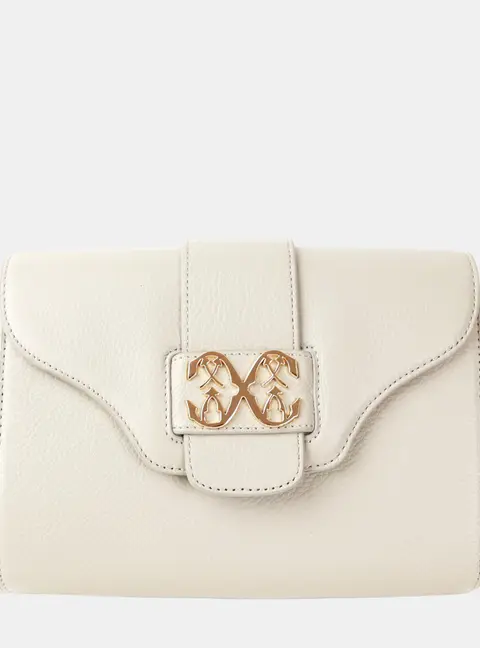Charriol Marie Olga One Size Cream Leather Crossbody Bag