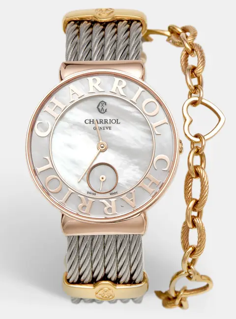 Charriol ST-Tropez ST30.1 Mother Of Pearl Dial Two Tone Stainless Steel Women's Wristwatch 30 mm