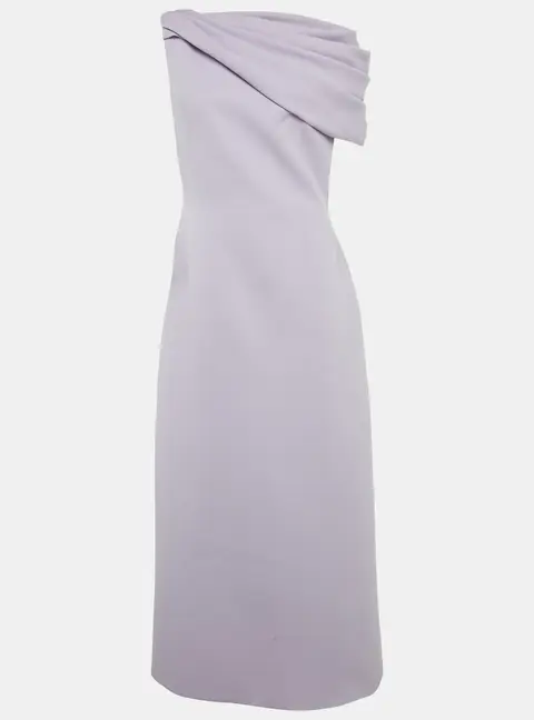Chats By C.Dam Lavender Jersey Cape Sleeve Allina Maxi Dress S
