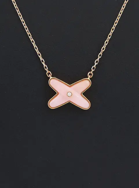 Chaumet 18k Rose Gold Diamond Liens Necklace