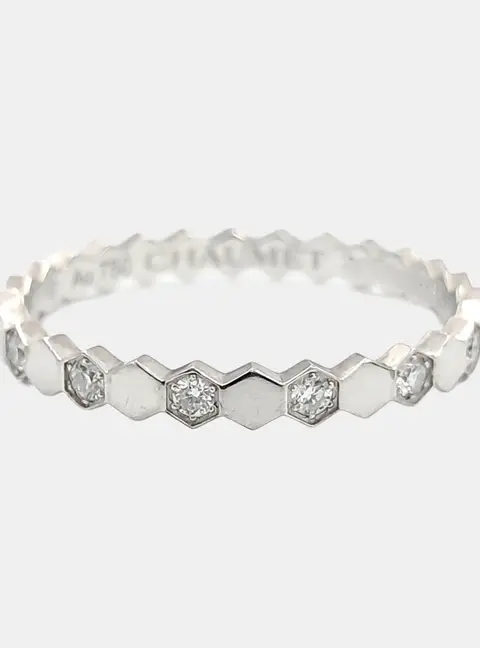 Chaumet 18k White Gold Diamond Be My Love Ring EU 55