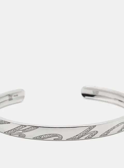Chopard Chopardissimo Diamond 18k White Open Cuff Bracelet M