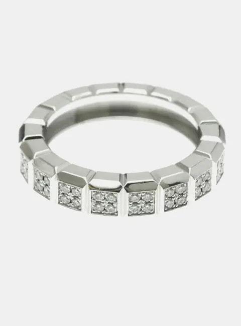 Chopard Ice Cube 18K White Gold, Diamond Ring EU  48