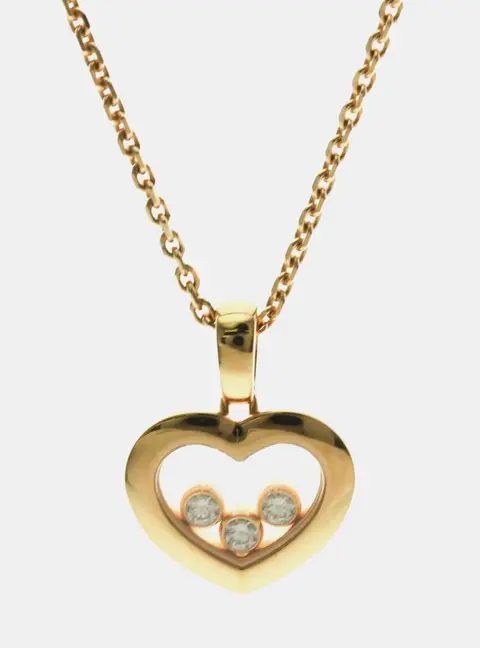 Chopard Happy Diamonds 18K Rose Gold Diamond Necklace