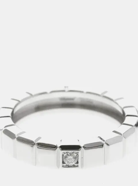 Chopard Ice Cube Diamond 18K White Gold Band Ring EU 53