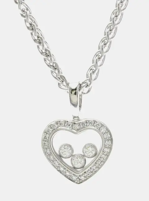 Chopard Happy Diamonds 18K White Gold Diamonds Necklace