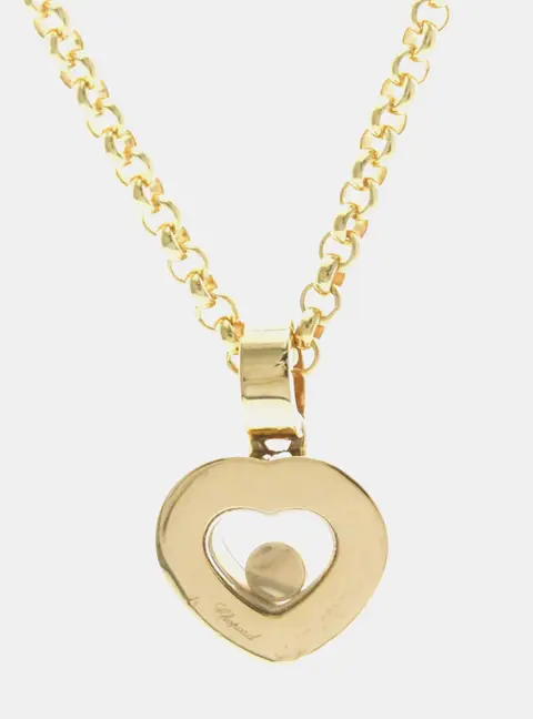 Chopard Happy Diamonds 18K White Gold Diamond Heart Necklace