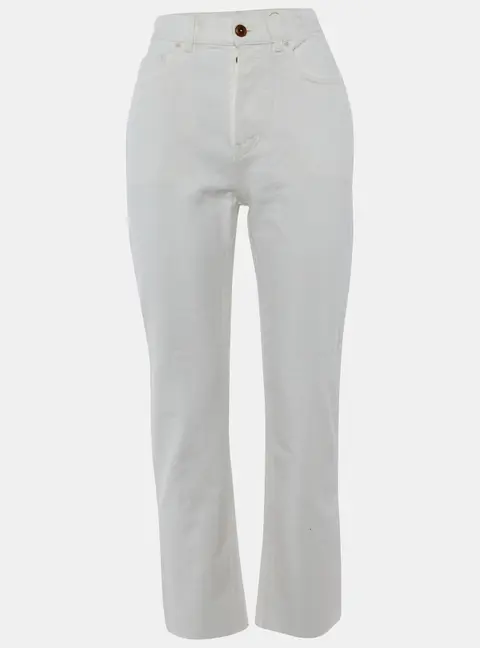 Chlo&eacute; White Denim Straight Fit jeans S/Waist 27"