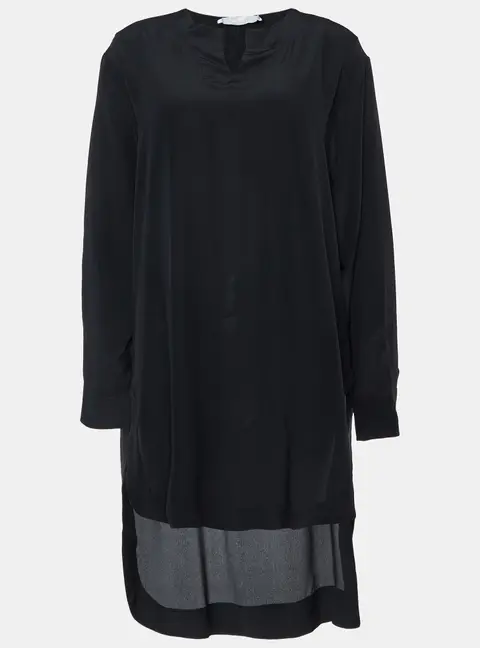 Chloe Black Silk Loose Fit Mini Dress M
