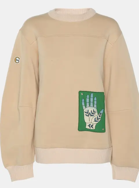 Chlo&eacute; Beige Jersey Wool Sweatshirt S