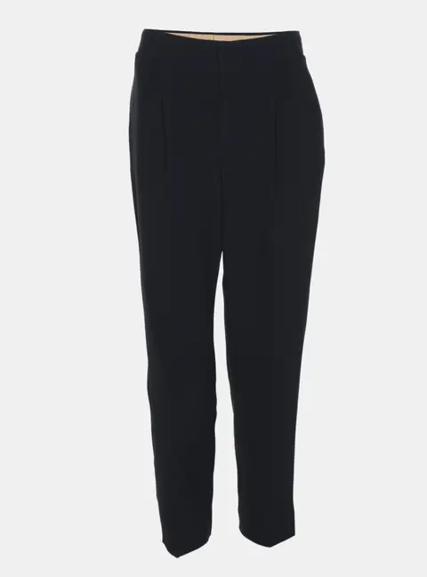 Chloe Deep Navy Crepe Trousers M