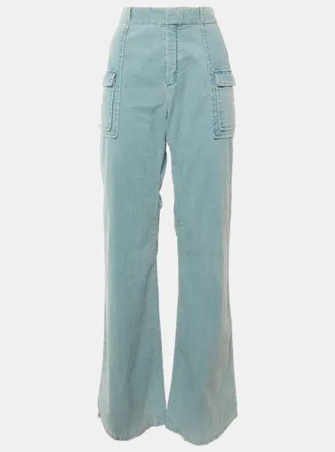 Chloe Blue Corduroy Cargo Trousers M
