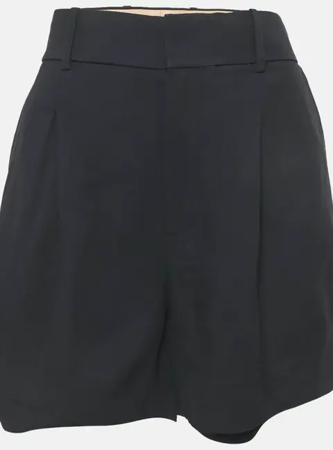 Chloe Navy Blue Chiffon Shorts M