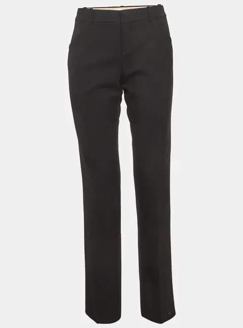 Chloe Black Wool Regular Fit Trouser M