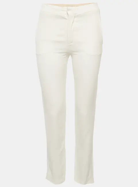 Chloe White Crepe Skinny Fit Trousers S