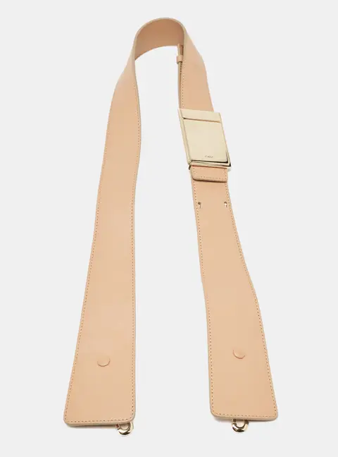 Chloe Beige Leather Adjustable Shoulder Strap