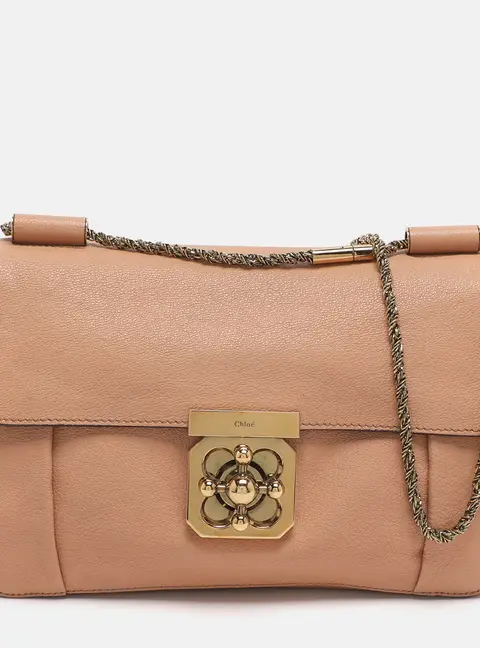 Chlo&eacute; Elsie Medium Pink Leather Shoulder Bags