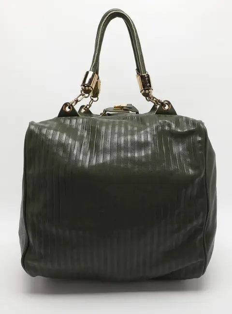 Chlo&eacute; Green Leather Satchel